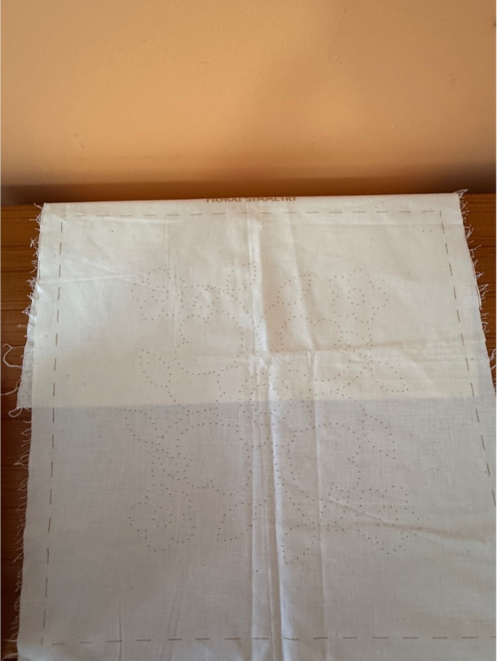 Vintage Candlewick Pillow Floral Symmetry Fabric Panel Instructions